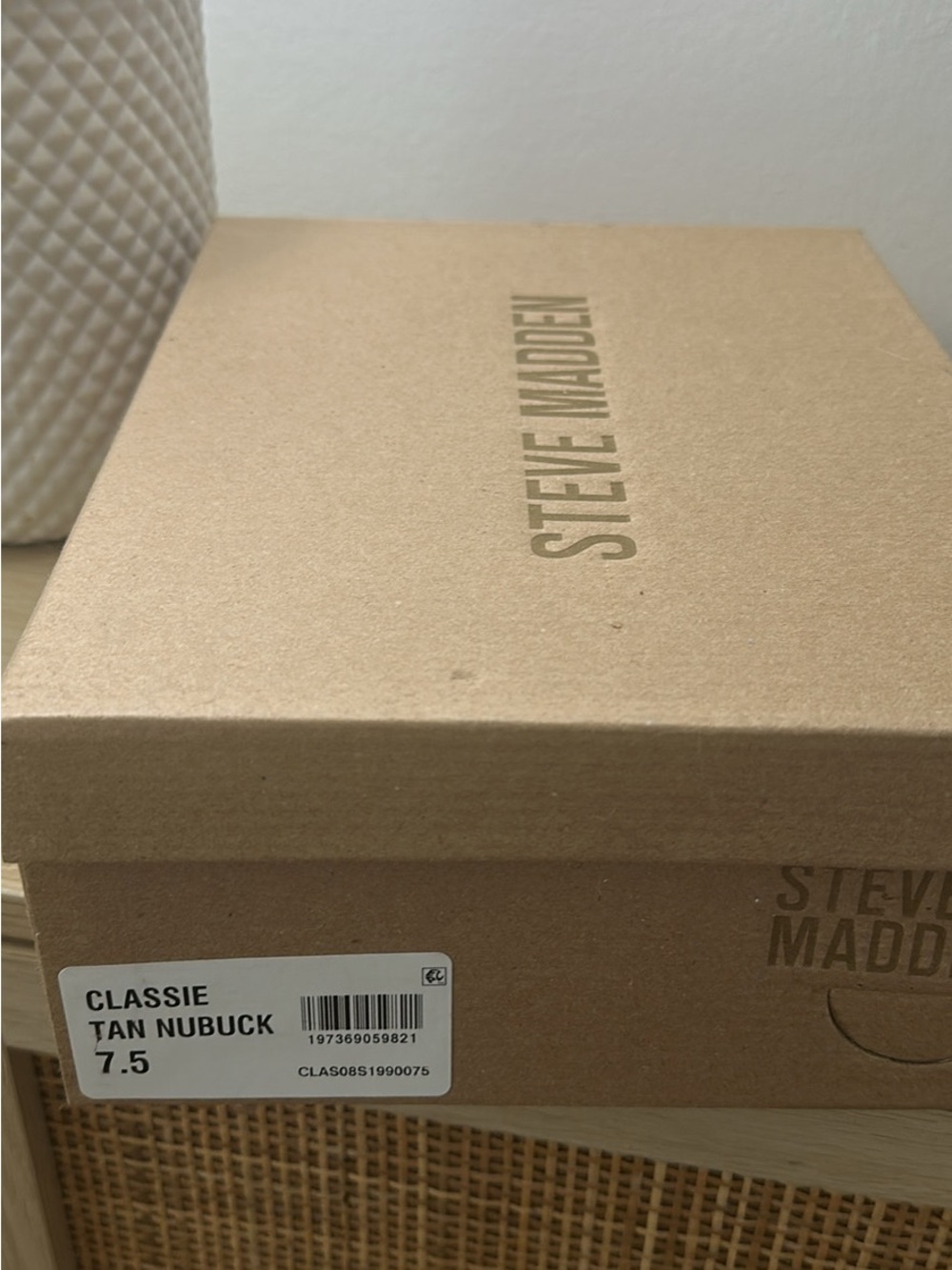 Steve Madden Tan Nubuck Women's Heels Box